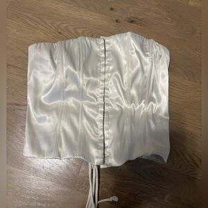 Brooklyn karma cream lace up corset going out top sexy size medium